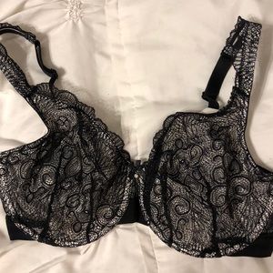 36DDD lace overlay bra